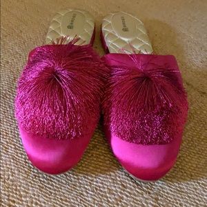Birdies Pink Satin Slippers